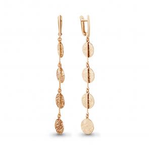 Золотые серьги AQUAMARINE 36123 фото