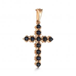 Золотая подвеска АЛЬКОР с сапфиром 36244-102 фото