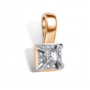 Золотая подвеска АЛЬКОР с бриллиантом 36808-100 фото