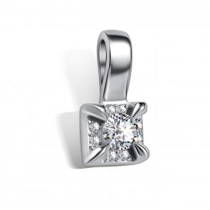Подвеска из белого золота АЛЬКОР с бриллиантом 36808-200 фото
