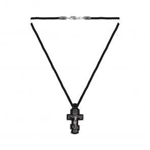 Текстильный шнурок-колье с декоративным элементом из серебра TALANT с деревом Граб 38-76-00Д0-15616 фото