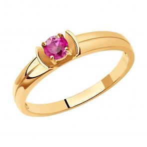 Золотое кольцо SOKOLOV с рубином 4010670 фото