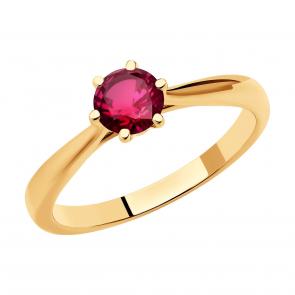 Золотое кольцо SOKOLOV с рубином 4010715 фото