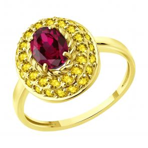 Золотое кольцо SOKOLOV 4010781-2 фото