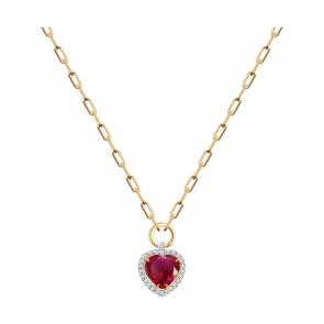 Золотое колье SOKOLOV с бриллиантом и рубином 4070033 фото