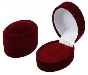 Футляр флокированный овал под кольца и серьги серия Романтика 41102-б фото