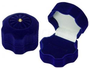 Футляр флокированный Шкатулка под кольцо и серьги серия Романтика 41501-с фото