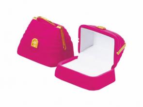 Футляр флокированный Сумочка под кольцо и серьги серия Романтика 42601-руб фото