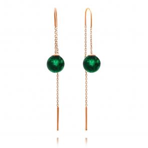 Серьги из золочёного серебра Дарвин с янтарём 42E432361mm-з фото