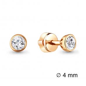 Золотые серьги AQUAMARINE с фианитом 435591 фото