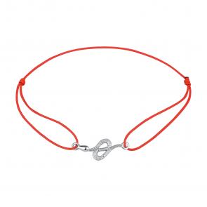 Текстильный шнурок с декоративным элементом из серебра TALANT 47-72-0008-15749 фото