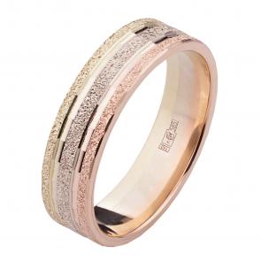 Обручальное кольцо из комбинированного золота 5 мм Primossa 490-000-972 фото