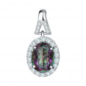 Серебряная подвеска TALANT с фианитом и кварцем 50-72-0К01-10188 фото