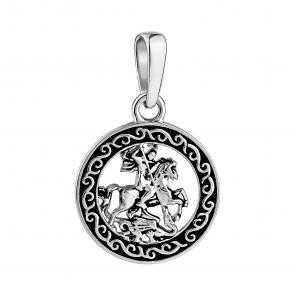 Серебряная подвеска-иконка Великомученик Георгий Победоносец TALANT 50-76-0000-15313 фото