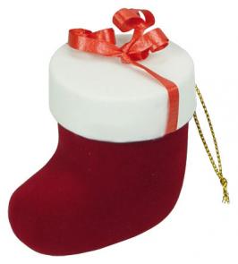 Футляр флокированный Валеночек под кольцо и серьги серия Новогодняя 50101-б фото