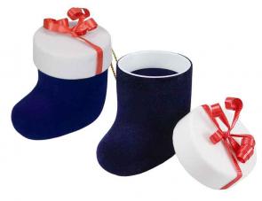 Футляр флокированный под кольцо и серьги Валеночек серия Новогодняя 50101-с фото