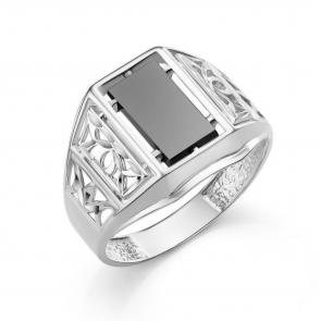 Серебряное кольцо Караваевская ювелирная фабрика с ониксом 51-0031-s фото