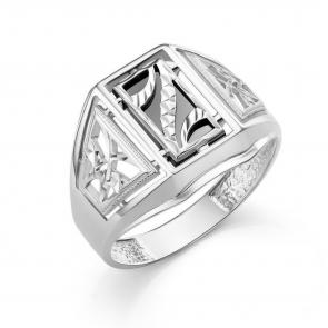 Серебряное кольцо Караваевская ювелирная фабрика с ониксом 51-0036-s фото