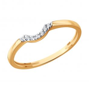 Золотое кольцо SOKOLOV с фианитом 51-110-00903-1 фото