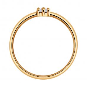 Золотое кольцо Diamant с фианитом 51-110-01058-1 фото