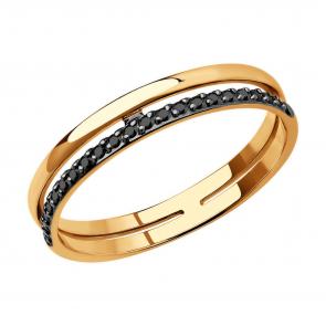 Золотое кольцо Diamant с фианитом 51-110-01643-1 фото