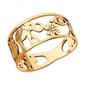 Золотое кольцо Diamant 51-110-02028-1 фото