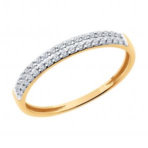 Золотое кольцо Diamant с фианитом 51-110-02089-1 фото