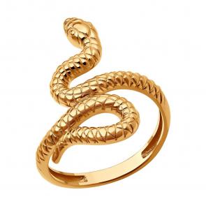 Золотое кольцо Символ года Змея Diamant 51-110-02719-1 фото