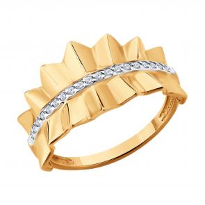 Золотое кольцо Diamant с фианитом 51-110-02902-1 фото