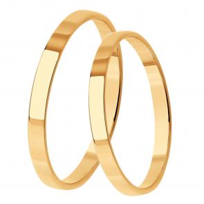 Золотое обручальное кольцо 2 мм Diamant 51-111-02127-1 фото