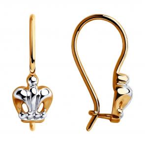 Золотые серьги Diamant 51-120-00396-1 фото