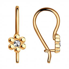 Золотые серьги Diamant 51-120-00499-1 фото