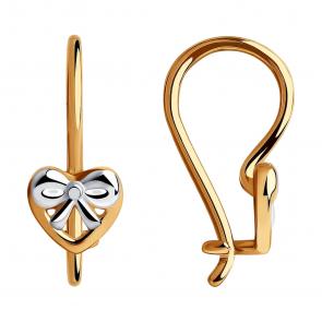 Золотые серьги Diamant 51-120-00702-1 фото