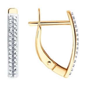 Золотые серьги Diamant 51-120-00757-1 фото