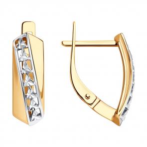 Золотые серьги Diamant 51-120-00955-1 фото