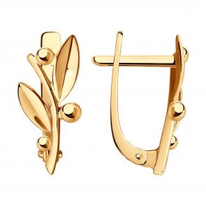 Золотые серьги Diamant 51-120-01437-1 фото