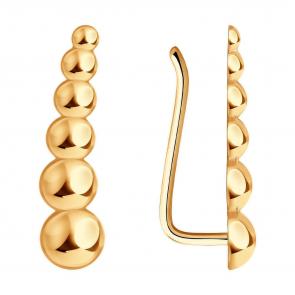 Золотые серьги Diamant 51-120-01653-1 фото