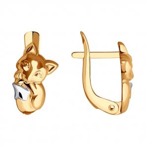 Золотые серьги Diamant 51-120-02102-1 фото