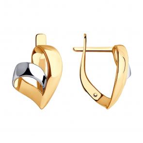 Золотые серьги Diamant 51-120-02203-1 фото