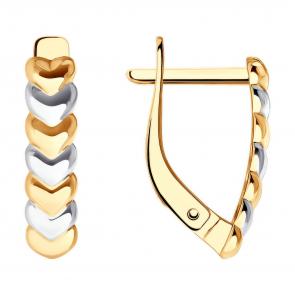 Золотые серьги Diamant 51-120-02212-1 фото