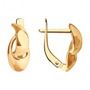 Золотые серьги Diamant 51-120-02233-1 фото