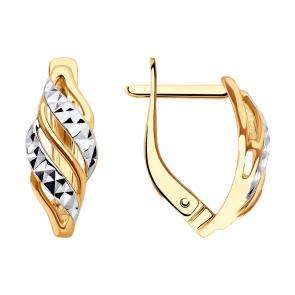 Золотые серьги Diamant 51-120-02258-1 фото