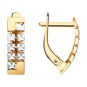 Золотые серьги Diamant 51-120-02259-1 фото