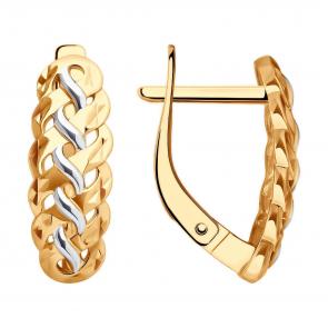 Золотые серьги Diamant 51-120-02295-1 фото