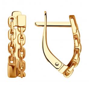 Золотые серьги Diamant 51-120-02411-1 фото