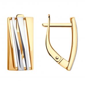 Золотые серьги Diamant 51-120-02464-1 фото