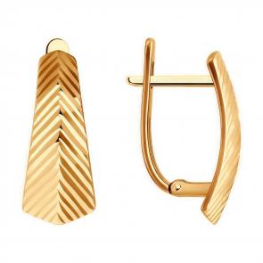 Золотые серьги Diamant 51-120-02745-1 фото