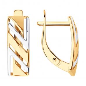 Золотые серьги Diamant 51-120-02781-1 фото