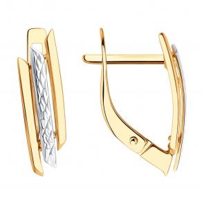 Золотые серьги Diamant 51-120-02898-1 фото