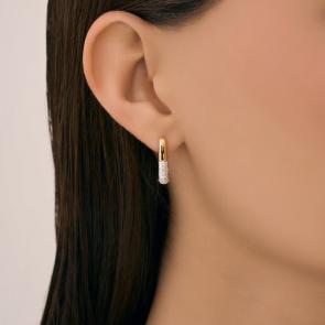 Золотые серьги SOKOLOV с фианитом 51-120-02981-1 фото